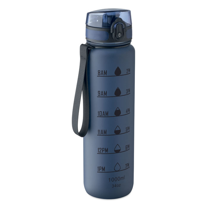 Bouteille de sport publicitaire RPET 1L Isforden Mark Bleu marine